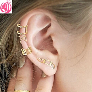 【xijing3-cod】12 PCS Fashion Metal Non-piercing Ear Clip Surround Ear Bone Earring Hoop