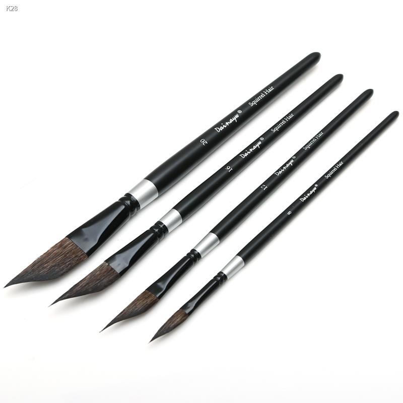 【Bestselling】๑☽☜Dainayw Squirrel Hair Watercolor Brush Dagger Type Art Painting Brushes for