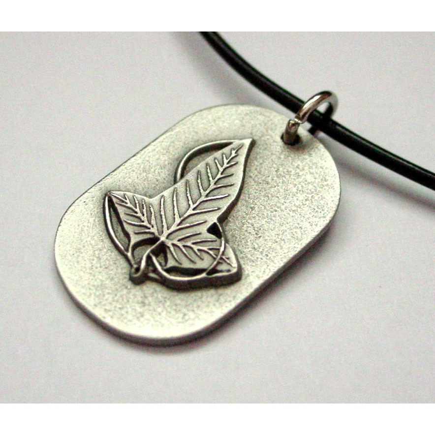 LEVERR Lord Of The Rings Fellowship of the Rings Pewter Crest จี้สร้อยคอ (ลิขสิทธิ์) ภาพยนตร์ Memorb