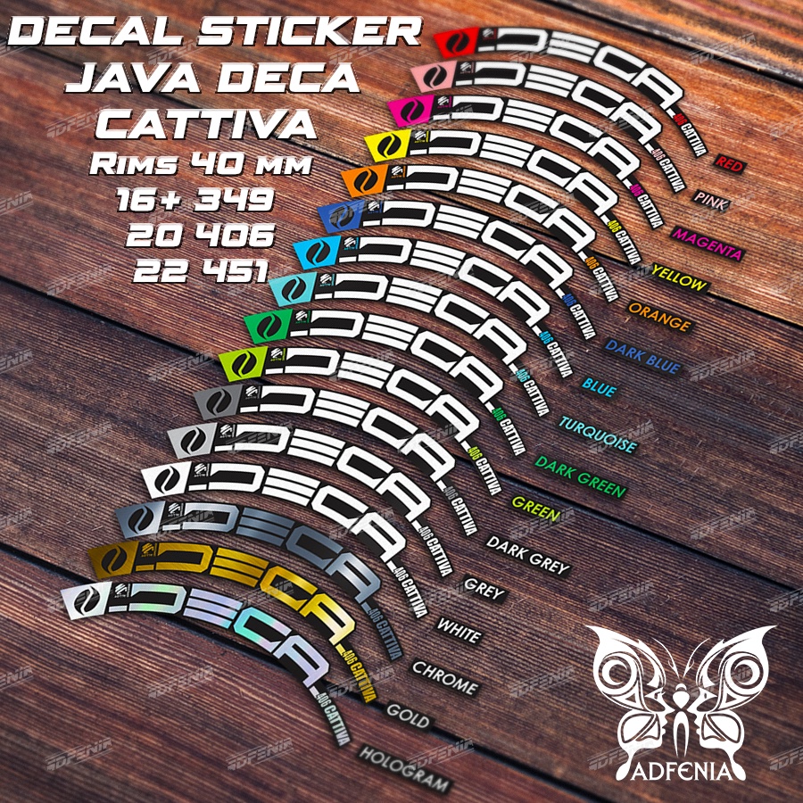 Rims Java Deca Cattiva Bmx สติ๊กเกอร์ติดจักรยานแบบพับได้