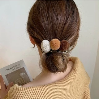 ~PomPom หนีบผมดังโงะ ~กิ๊บหนีบผมปอมปอม ขนฟูนุ่ม ลูกใหญ่ สินค้าตรงปกตามรูปน่ารักมาก กิ๊บติดผม หนีบผม กิ๊บผม