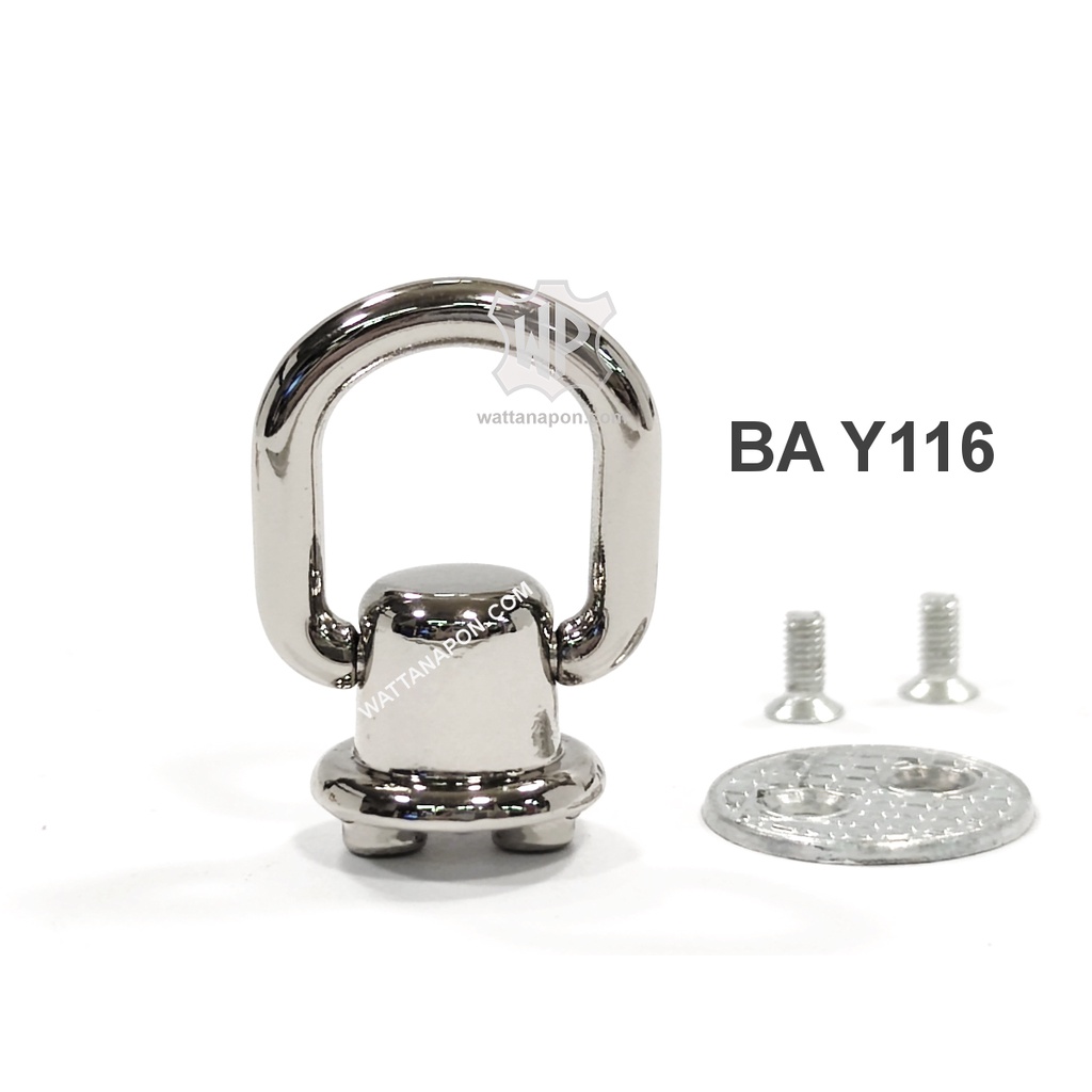 BA Y116  หมุดต่อห่วง สำหรับใช้ต่อกับสายกระเป๋า 2ชิ้น Studs Rivets D-Ring Head Button Stud, 2pc. - รูปที่ 4