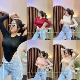 🔥Biwtynine shop🔥 บอดี้สูทคอเต่าแขนยาว เว้าเอว สูงปรี๊ดดดดด งานผ้าเรยอนเนื้อนิ่ม นางแบบถ่ายจากสินค้าจริงของร้าน
