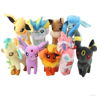 ตุ๊กตาฟิกเกอร์ การ์ตูนโปเกม่อน Flareon Vaporeon Sylveon Jolteon Glaceon Espeon Leafeon ของเล่นสําหรับเด็ก