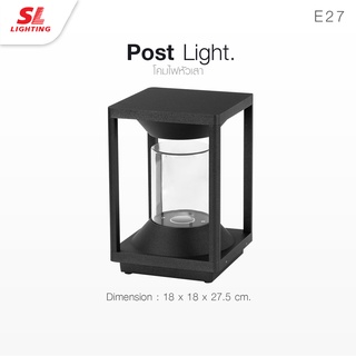 SL LIGHTING | โคมไฟหัวเสา SL-11-8163S/BK