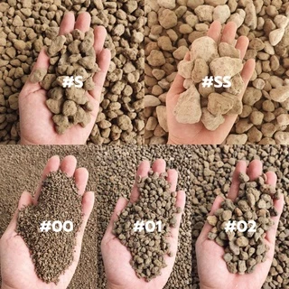 หินภูเขาไฟ (Pumice) 1ลิตร เก็บความชื้น ดินโปร่ง พืชดูดซึมแร่ธาตุสารอาหารได้ดี เป็นที่อยู่ของจุลินทรีย์ดี