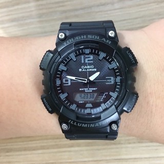 CASIO TOUGH SOLAR นาฬิกาขอมือผู้ชาย รุ่น AQ-S810W-1A2-สีดำ