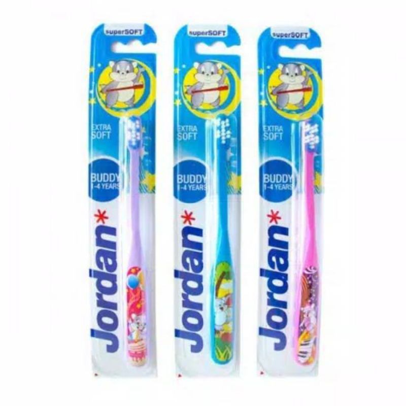 แปรงสีฟันเด็ก Jordan เบบี้ บัดดี้ อายุ 1-4 ปี 3 ด้าม แปรงสีฟันเด็กจอร์แดน  จอแดน