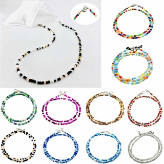 สร้อย สร้อยคอ สร้อยข้อมือ สร้อยข้อเท้า สร้อยคล้องแมส สายคล้องแมส Boho Beaded Face Mask Chain Bracelet Necklace Anklet