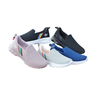 [ลิขสิทธิ์แท้] Baoji 792 Rainbow Sweet Slip-on [W] NEA รองเท้าผ้าใบ บาโอจิ ผู้หญิง