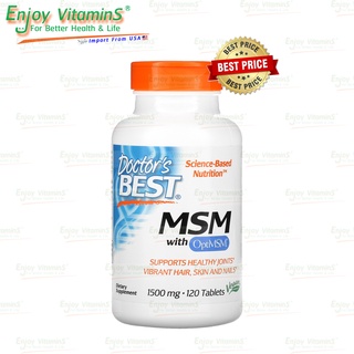 Doctors Best MSM 1,500 mg 120 Tablets (Exp.10/2024)