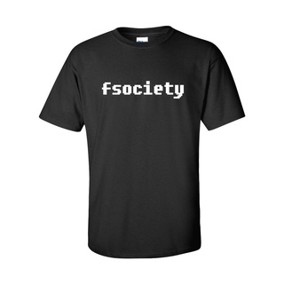 เสื้อยืดผ้าฝ้ายพิมพ์ลายแฟชั่น เสื้อยืด พิมพ์ลายหุ่นยนต์ Fsociety Hacker Mr Robot Inspired