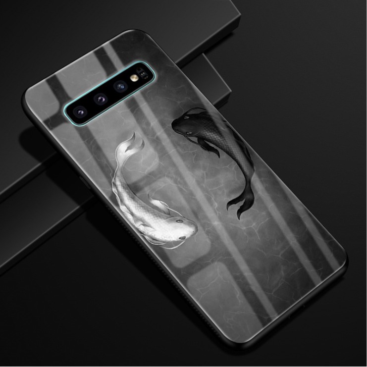 เคส Samsung S10 Samsung S10 กระจกเคลือบกันรอย+ลายนิ้วมือ (Pisces)