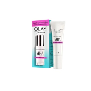 OLAY LUMINOUS MIACINAMIDE + AHA SUPER SERUM 6ml. (02270) โอเลย์ ลูมินัส ไนอะซินาไมด์ + AHA ซุปเปอร์ เซรั่ม สกินแคร์