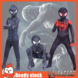 ซูเปอร์ฮีโร่มนุษย์แมงมุมชุดบอดี้สูท Disney Superhero SpiderMan ชุดคอสเพลย์สำหรับเด็กผู้ชาย