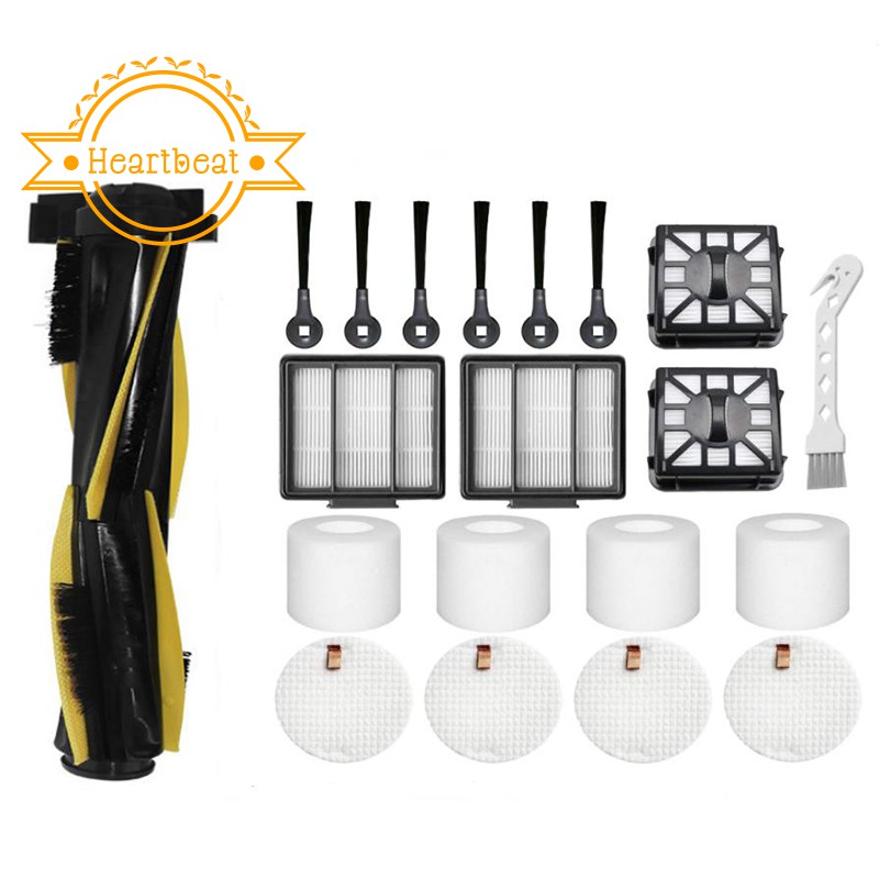 [H^E]Main Side Brushes Dust Foam Hepa Filter for Shark Iq Rv1001Ae ...