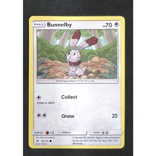 Bunnelby Basic 97/131 โฮรุบี Pokemon Card (Normal) ภาษาอังกฤษ