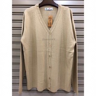 #944 เสื้อคลุม คาร์ดิแกน เสื้อไหมพรม คอวี กระดุมผ่าหน้า ผ้า Cashmere Light ไซส์ใหญ่ เสื้อกันหนาว