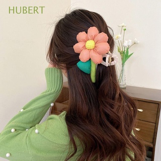 Hubert ที่หนีบผมหางม้า ลายดอกไม้ สไตล์เกาหลีวินเทจ สําหรับผู้หญิง