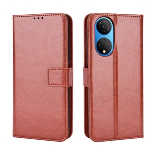 เคสโทรศัพท์หนัง PU แบบฝาพับ พร้อมช่องใส่บัตร ตั้งได้ สําหรับ Honor X7 X7 X7