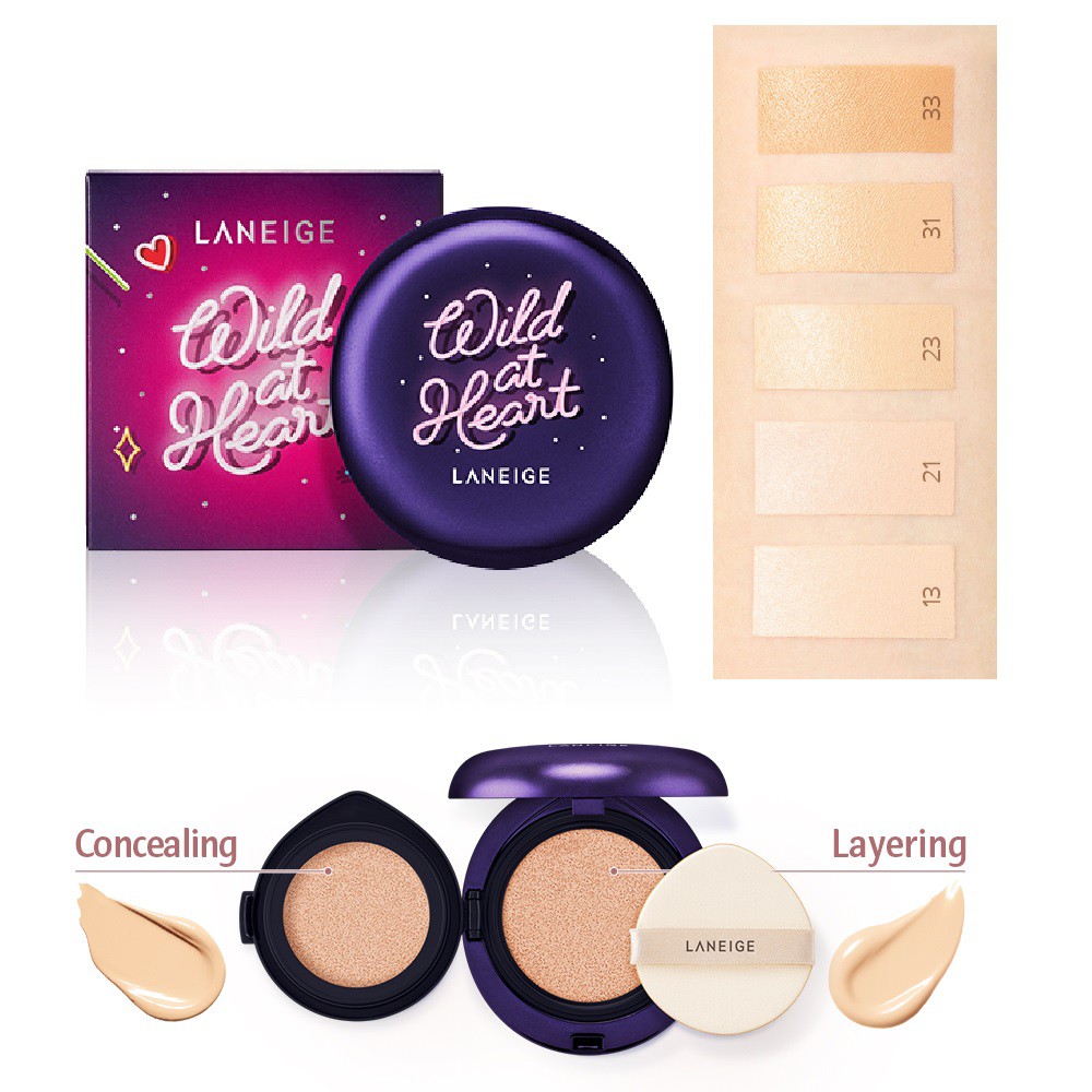 LANEIGE Layering Cover Cushion 14g + Concealer 2.5g / พัฟรุ่นใหม่