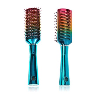 พร้อมส่ง  Curly Hair Comb Detangling Hair Brush Hollow Out Massage Comb Anti-static Hairdressing Brush Barber Comb Salon