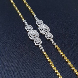 สร้อยข้อมือ เพชร Round Brilliant+Baguette 117/0.90 ct.