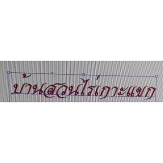 ตัวอักษรไม้สัก สั่งทำขนาดใหญ่พิเศษ คำว่า " บ้านสวนไร่เกาะแขก " ทำสีทอง ขนาด 19 นิ้ว (7.5 นิ้ว) ตัวอักษรแบบที่ 1