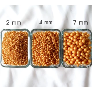 น้ำตาลตกแต่งเค้ก กินได้ 2,4,7,8 mm สีขาว สีทอง 30g/50g
