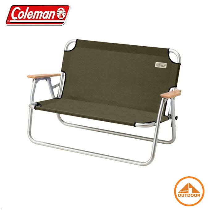 Coleman Relax Folding Bench Chair 2 คน #สี Olive เก้าอี้พับนั่ง 2 คน