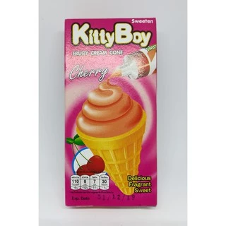 คิตตี้บอย Kitty Boy ขนมของเด็กวัยเก๋า ครีมแอนด์โคน ฟรุตตี้ครีมโคน ยังไม่ลองต้องลองเลย ขนมย้อนวันวาน