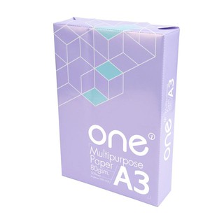 กระดาษถ่ายเอกสาร A3 80แกรม 500แผ่น/รีม ONE Copy paper A3 80 grams, 500 sheets / ream ONE