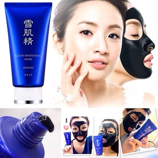 ❤️ไม่แท้คืนเงิน❤️ Kose Sekkisei Clear Whitening Mask 76ml.มาส์กดำสูตรใหม่ ปรับปรุงประสิทธิภาพในการฟื้นฟูสภาพผิว