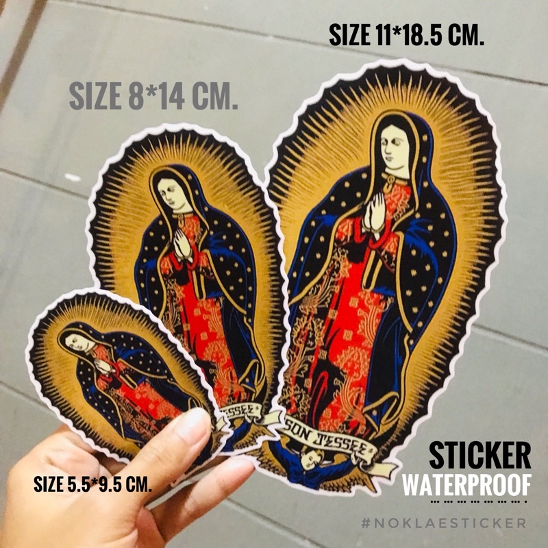 Sticker สติ๊กเกอร์พระแม่มารีย์ กันน้ำ100% ติดวัสดุผิวเรียบทุกชนิด ลอกไม่ทิ้งคราบกาว