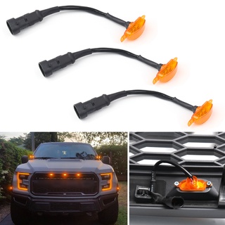 3 × ไฟกระจังหน้า LED สำหรับ Ford F150 F-150 2015-2019