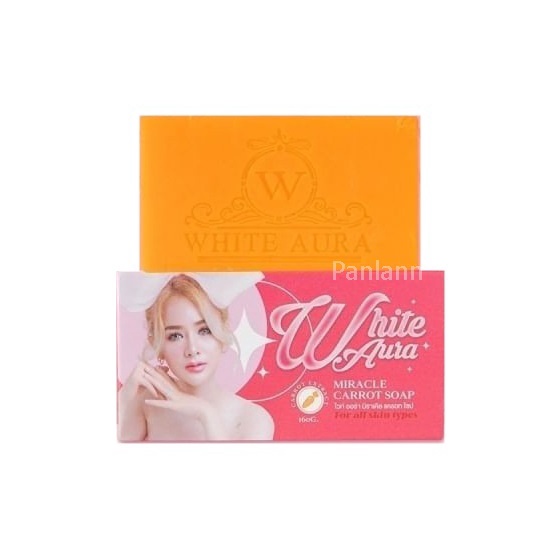 (ก้อนใหญ่) สบู่ไวท์ออร่า White Aura ขนาด 160 กรัม