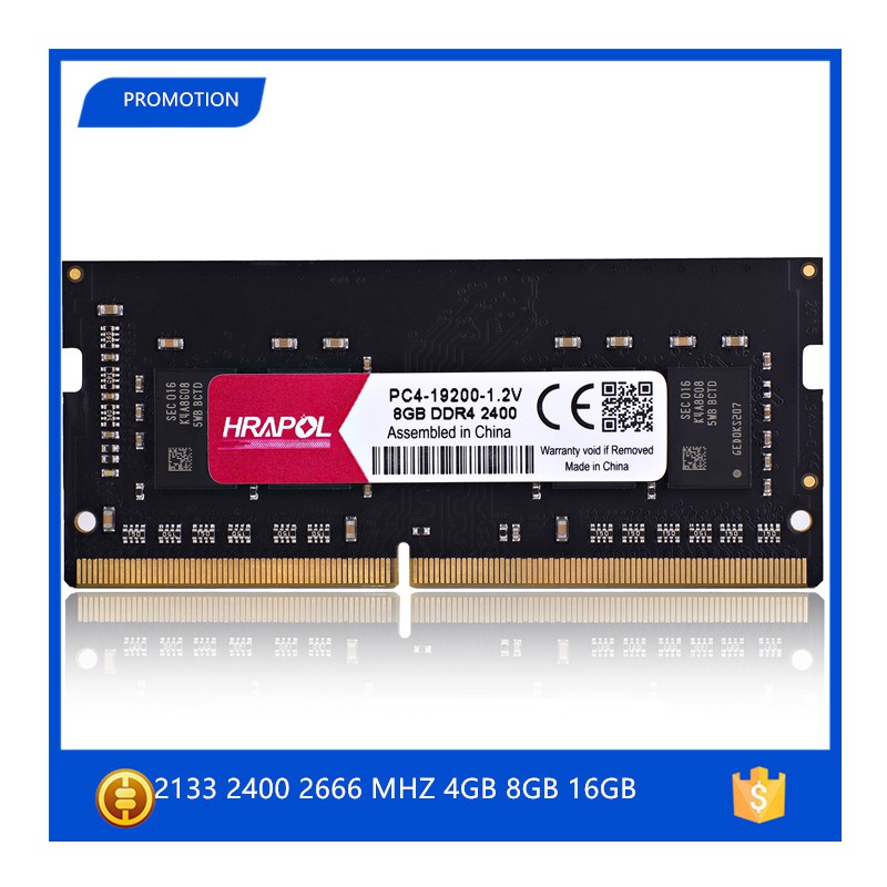 Hrapol หน่วยความจำ RAM DDR4 4GB 8GB 16GB 4G 8G 16G RAM DDR4 PC4-17000 PC4-19200 2133 2400 2666 2133MHZ 2400MHZ 2666mhz สำหรับโน้ตบุ๊ก แล็ปท็อป