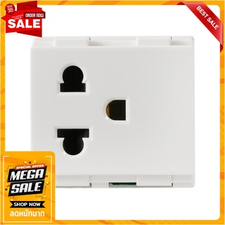 เต้ารับเดี่ยว 3 ขา HACO W8416V สีขาว เต้ารับสายไฟ SINGLE SOCKET HACO W8416V 3 PIN WHITE