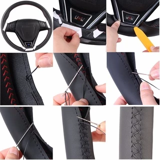 Custom Fit Microfibre หนังพวงมาลัยสําหรับ Honda Fit 2009-2013 City Jazz Insight ลื่น