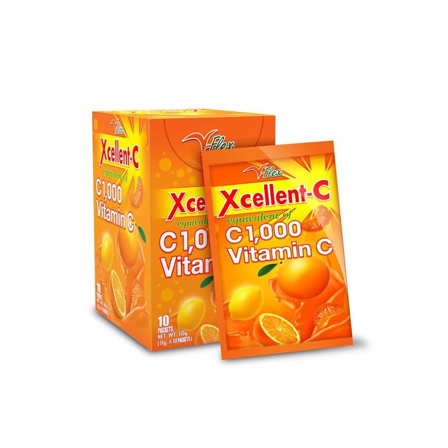 Exp04/08/24 Xcellent-C VitaminC 1,000mg ให้ วิตามินซี กล่อง10ซอง