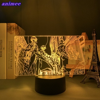 โคมไฟกลางคืน Led ลายการ์ตูนอนิเมะ Moriarty The Patriot 3d สําหรับตกแต่งห้องนอน ของขวัญวันเกิด