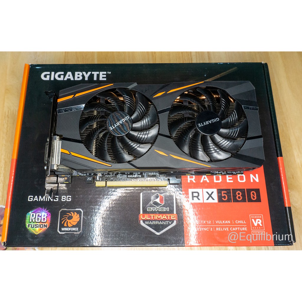 VGA การ์ดจอ GIGABYTE Gaming Radeon RX580 8gb DDR5 (SN174941091514)