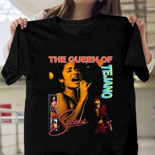 tshirtเสื้อยืดคอกลมฤดูร้อนเสื้อยืด พิมพ์ลาย Selena Quintanilla Tejano สไตล์วินเทจ เหมาะกับของขวัญ แฟชั่นฤดูร้อน สําหรับผ