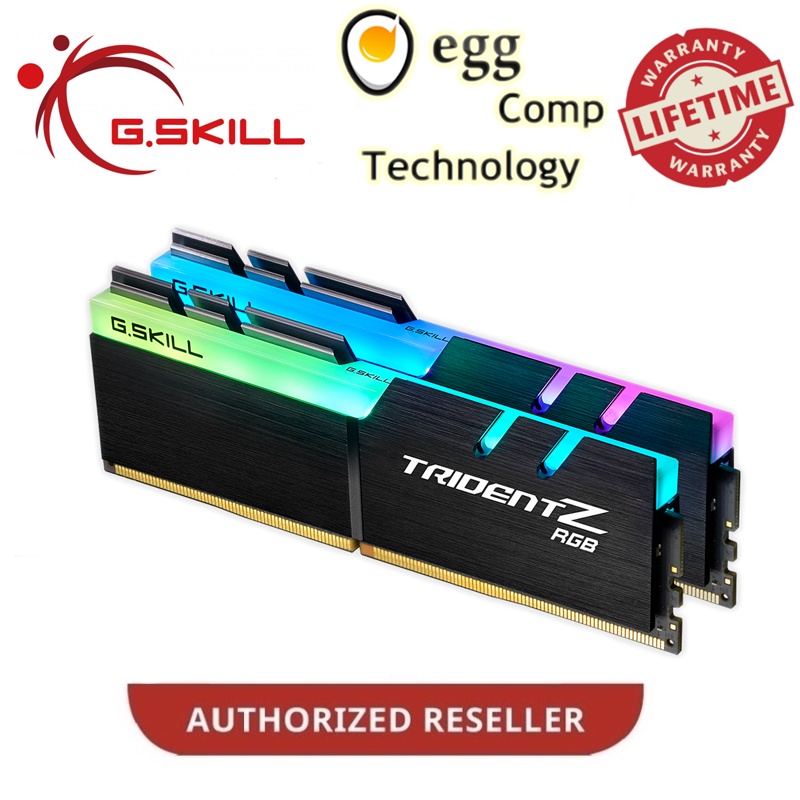 G.SKILL TRIDENT Z RGB 16GB [8GBX2] DDR4 3200MHZ MEMORY RAM [F4-3200C16D-16GTZR]