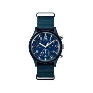 Timex TW2R67600 MK1 Aluminum Chronograph นาฬิกาข้อมือผู้ชาย สีน้ำเงิน