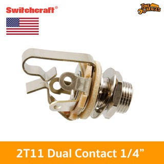 Allparts Switchcraft 2T11 Dual Contact Mono รูแจ๊ค 1/4" (EP-0555-000)