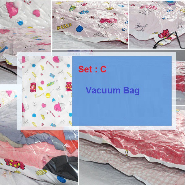 จ้ดเซต 2-2-2-4 ถุงสูญญากาศลายการ์ตูน Vacuum 10 ใบ พร้อมที่สูบ รวม 11 ชิ้น - รูปที่ 7