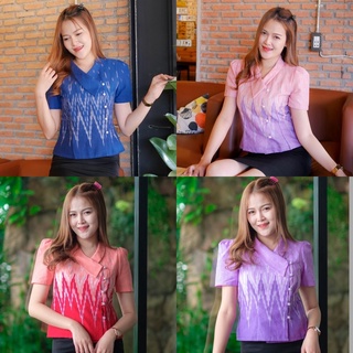 New❇️ เสื้อผ้าฝ้ายทรงป้าย คอป้าย คอจีน แต่งลายผ้าเก๋ๆ สวยลงตัวม๊าก