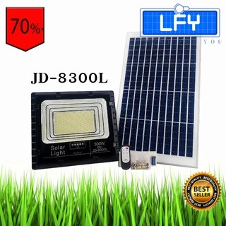 ไฟสปอตไลท์ รุ่นใหม่ SERIES L กันน้ำ IP67 ไฟ JD Solar Light ไฟโซล่าเซลล์ รุ่น JD-8300L 300W แสงขาว