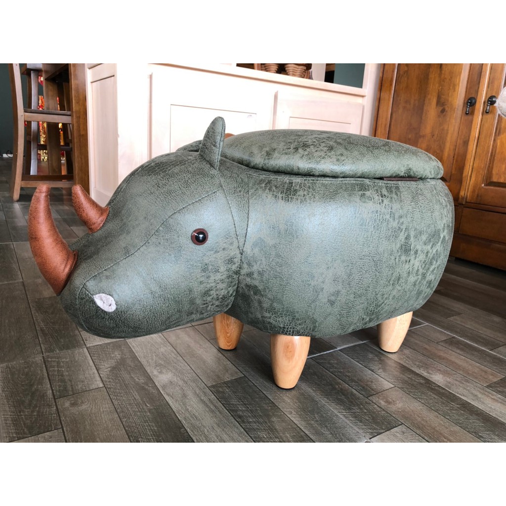สตูลสัตว์แรด Rhino stool, ottoman, foot-rest